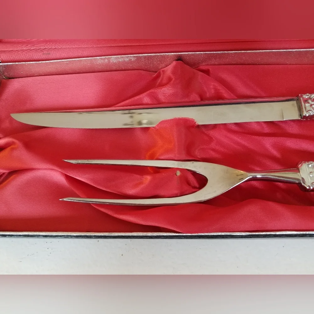 Vintage Carvel Hall Carving Set In Box